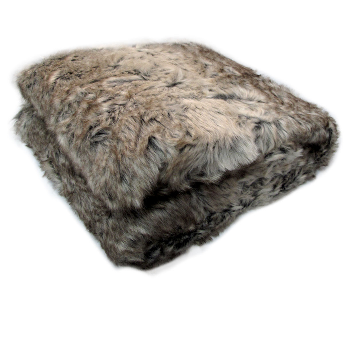 Faux Fur Animal Assorted Throw Rug Wolf Faux Fur Animal Assorted Throw Rug Wolf