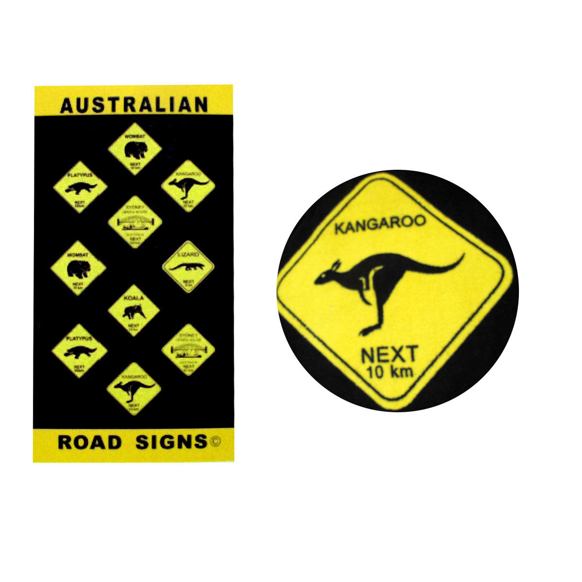 Aussie Road Signs Cotton Beach Towel 75 x 150 cm Aussie Road Signs Cotton Beach Towel 75 x 150 cm