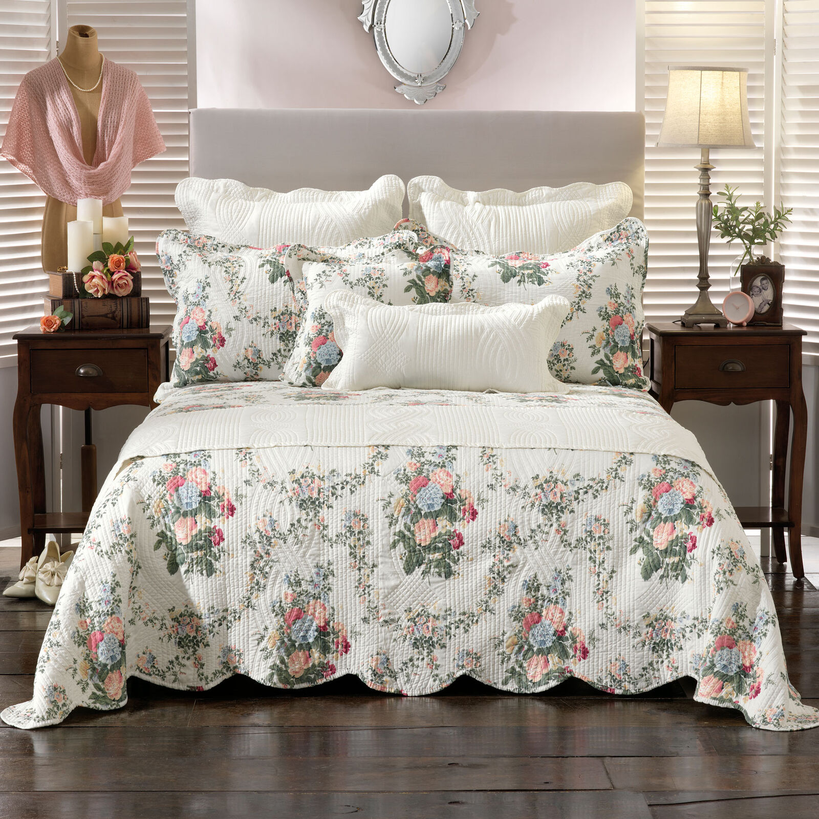 Bianca Rosedale Multi Bedspread Set Single Bianca Rosedale Multi Bedspread Set Single