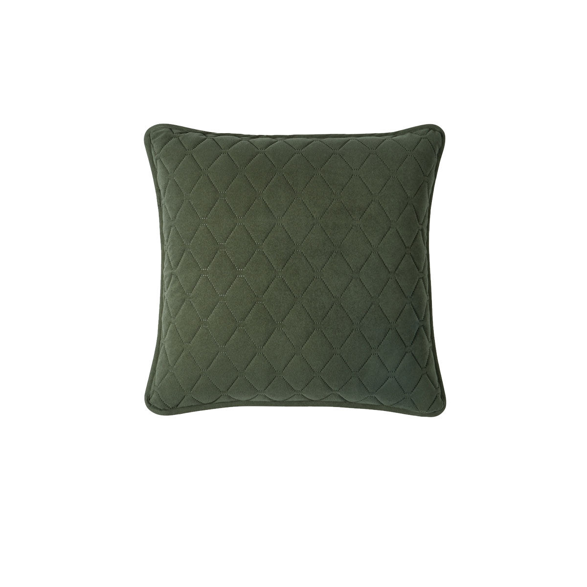 Bianca Lester Olive Velvet Square Filled Cushion 43 x 43cm Bianca Lester Olive Velvet Square Filled Cushion 43 x 43cm