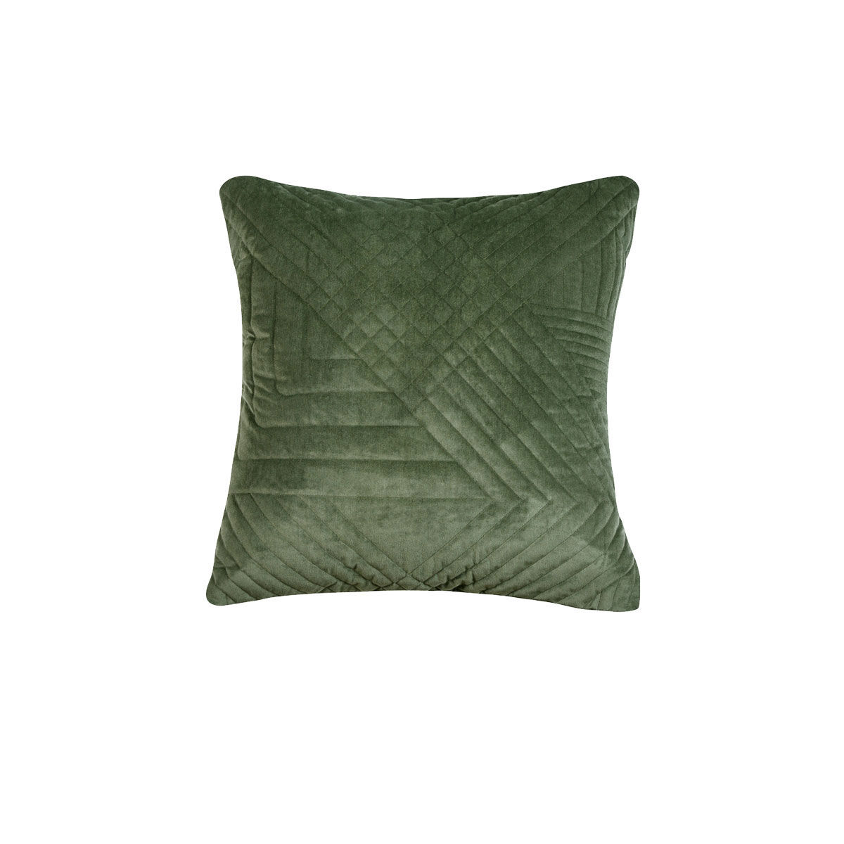 Bianca Navarro Olive Velet Square Filled Cushion 43 x 43cm Bianca Navarro Olive Velet Square Filled Cushion 43 x 43cm