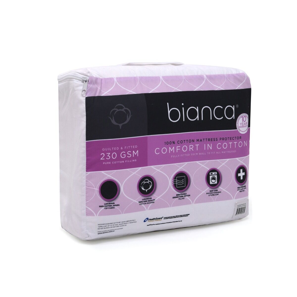 Bianca Comfort in Cotton Mattress Protector Single Bianca Comfort in Cotton Mattress Protector Single