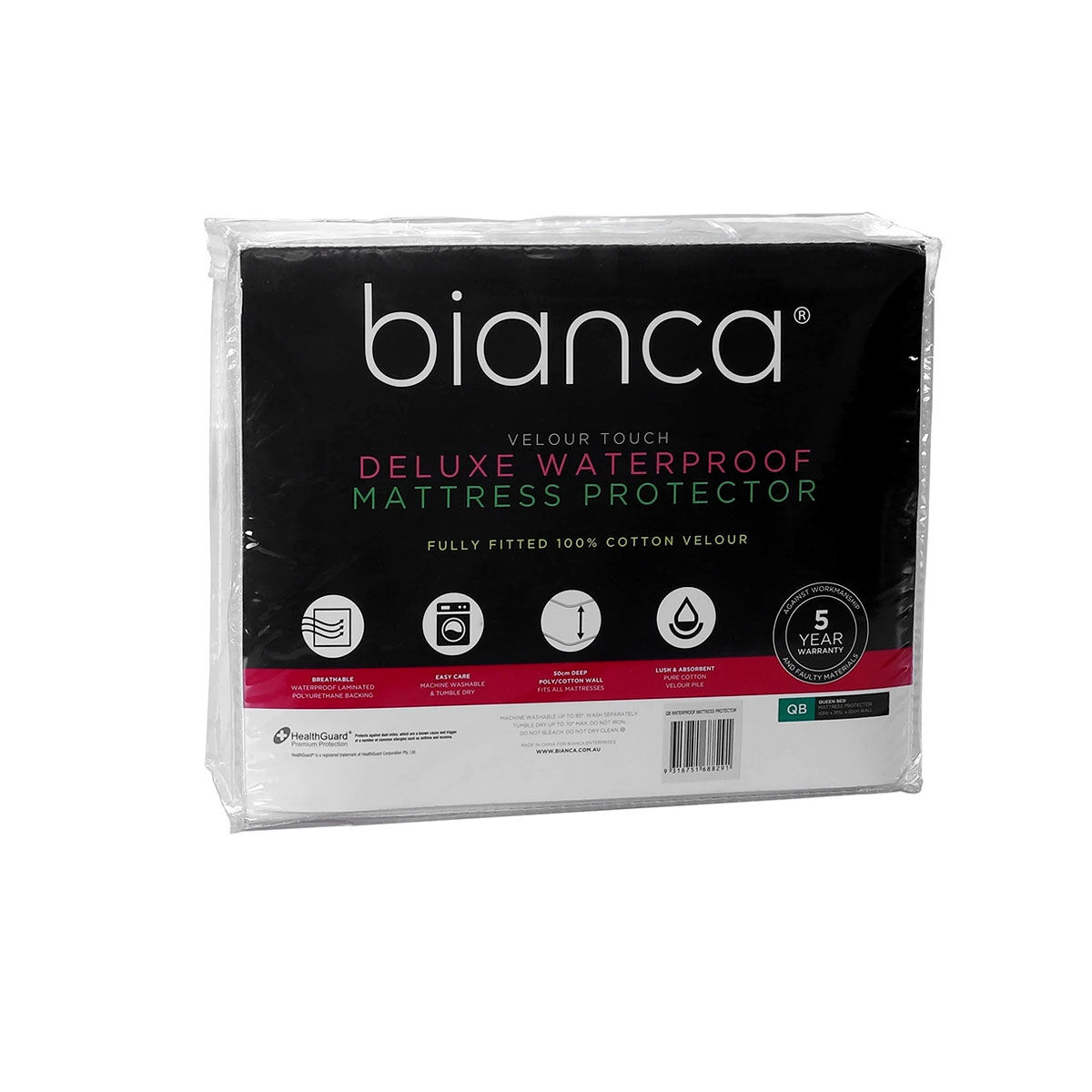 Bianca Deluxe Waterproof Mattress Protector Single Bianca Deluxe Waterproof Mattress Protector Single