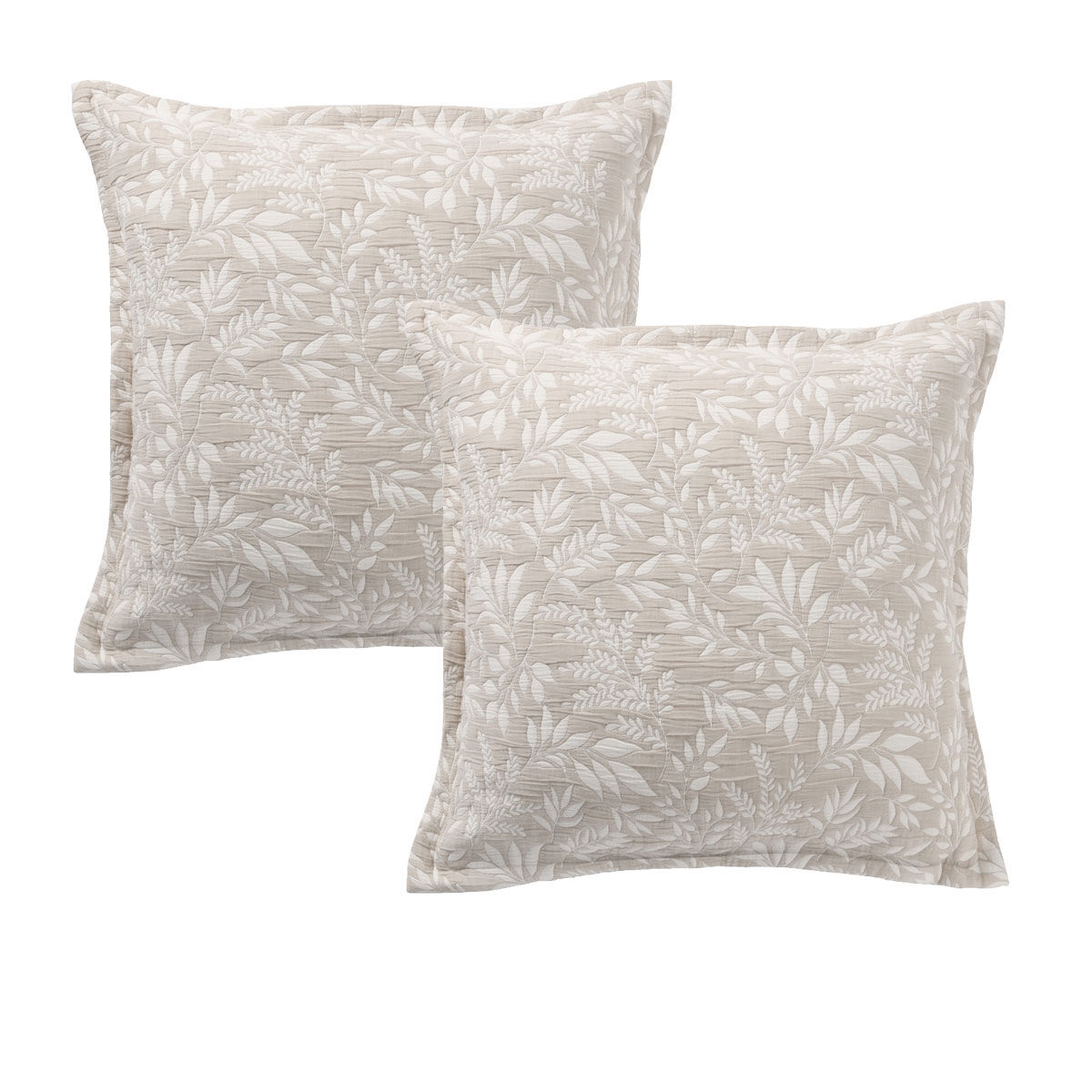Bianca Pair of Ameila Stone European Pillowcases 65 x 65cm Bianca Pair of Ameila Stone European Pillowcases 65 x 65cm