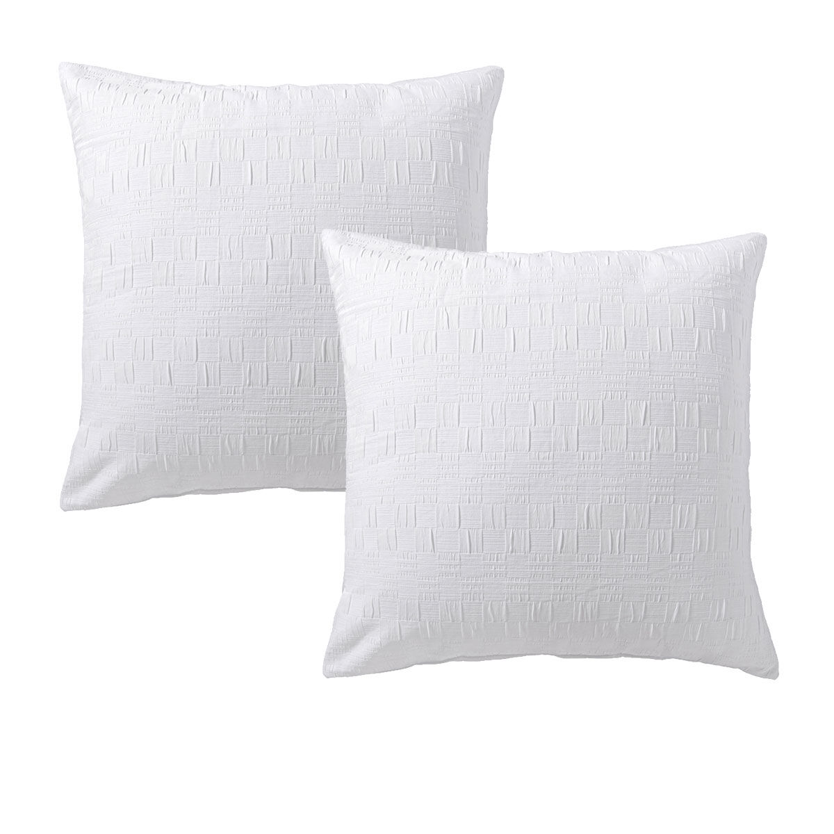 Bianca Pair of Cosmo White European Pillowcases 65 x 65cm Bianca Pair of Cosmo White European Pillowcases 65 x 65cm
