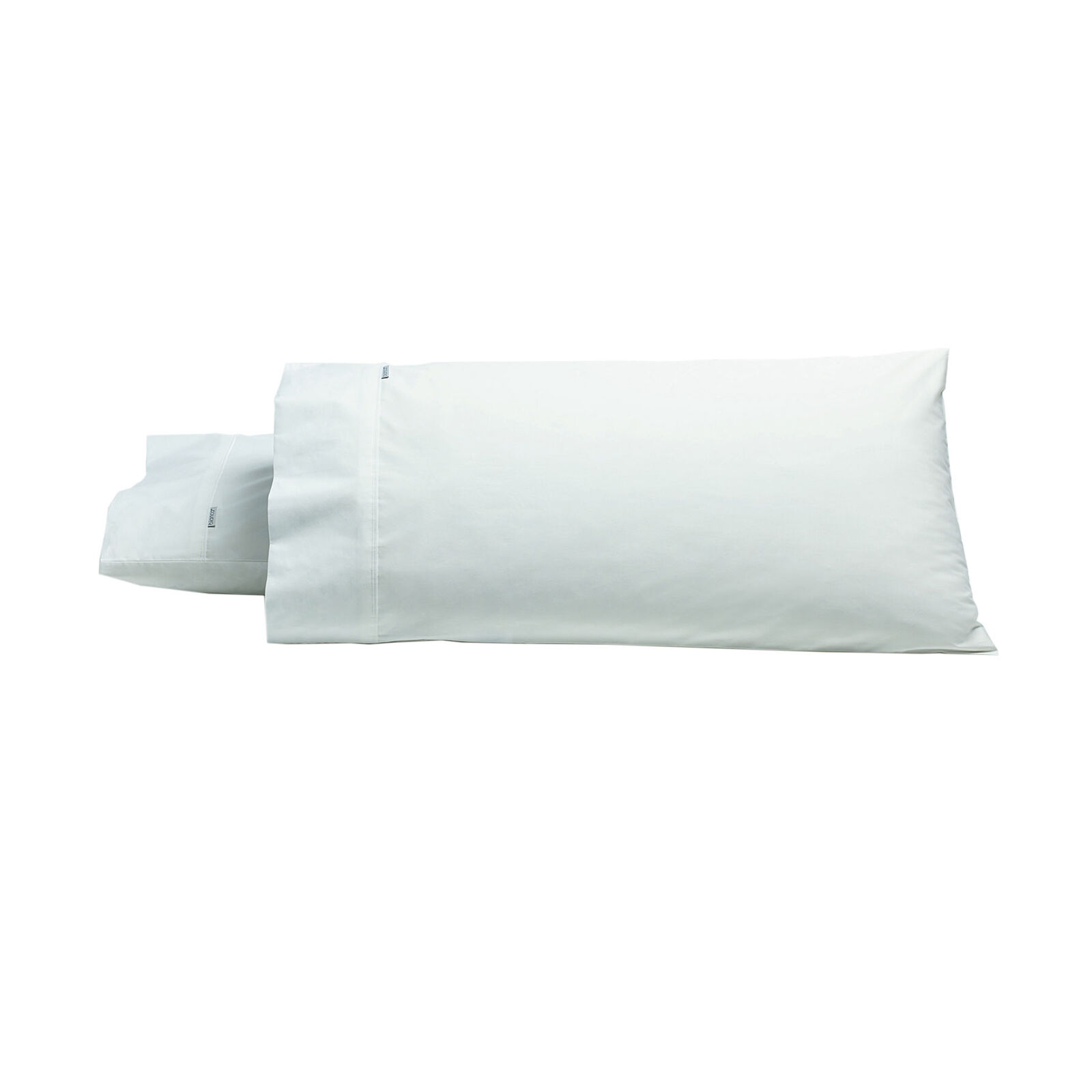 Bianca Pair of Heston Cotton Percale Standard Pillowcases White Bianca Pair of Heston Cotton Percale Standard Pillowcases White