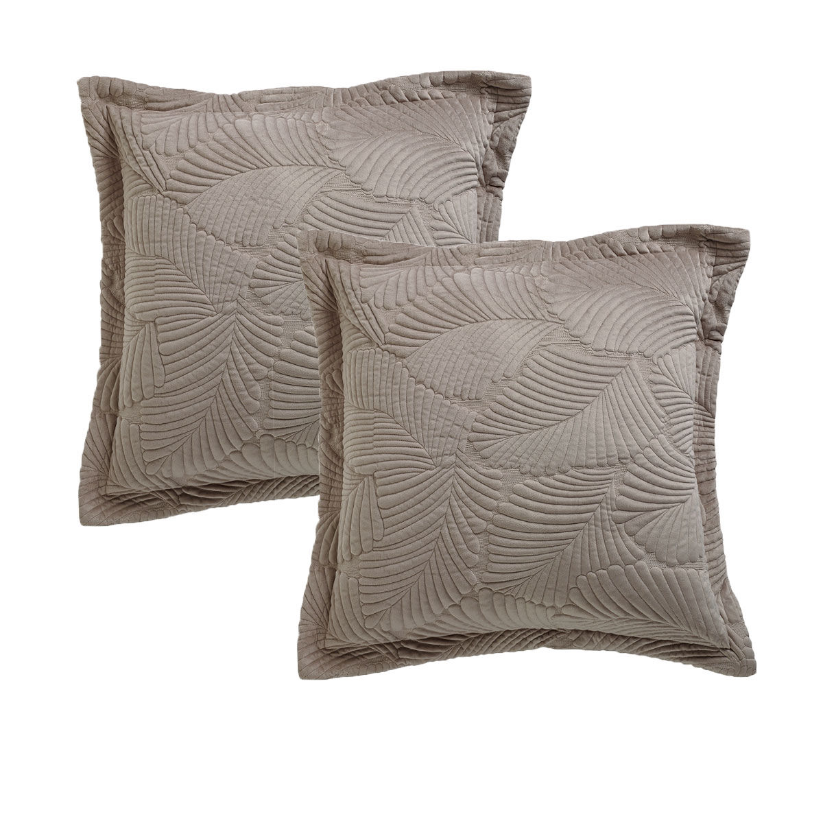 Bianca Pair of Kairo Taupe European Pillowcases Bianca Pair of Kairo Taupe European Pillowcases