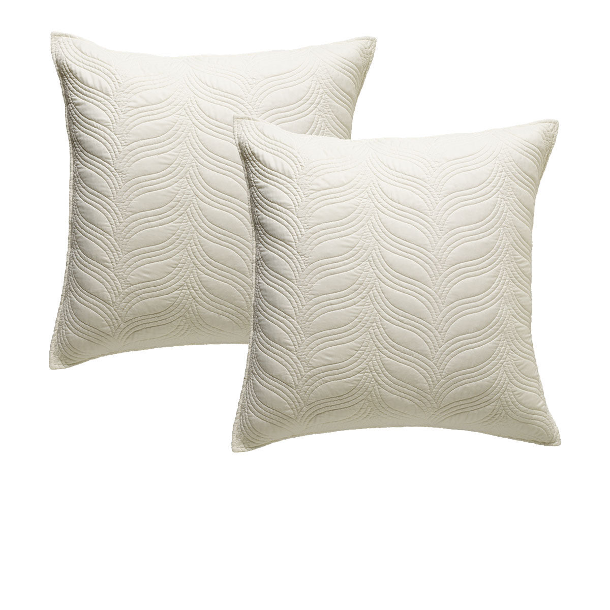 Pair of Kamala Cream European Pillowcases Pair of Kamala Cream European Pillowcases