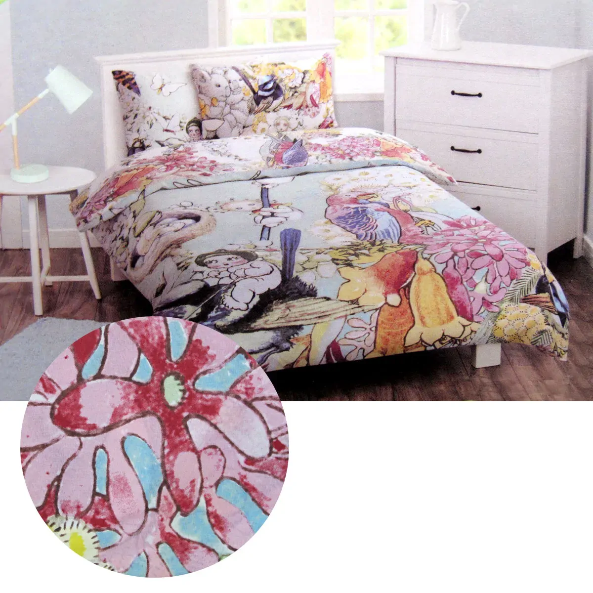 May Gibbs Gumnut Babies Licensed Quilt Cover Set Single May Gibbs Gumnut Babies Licensed Quilt Cover Set Single