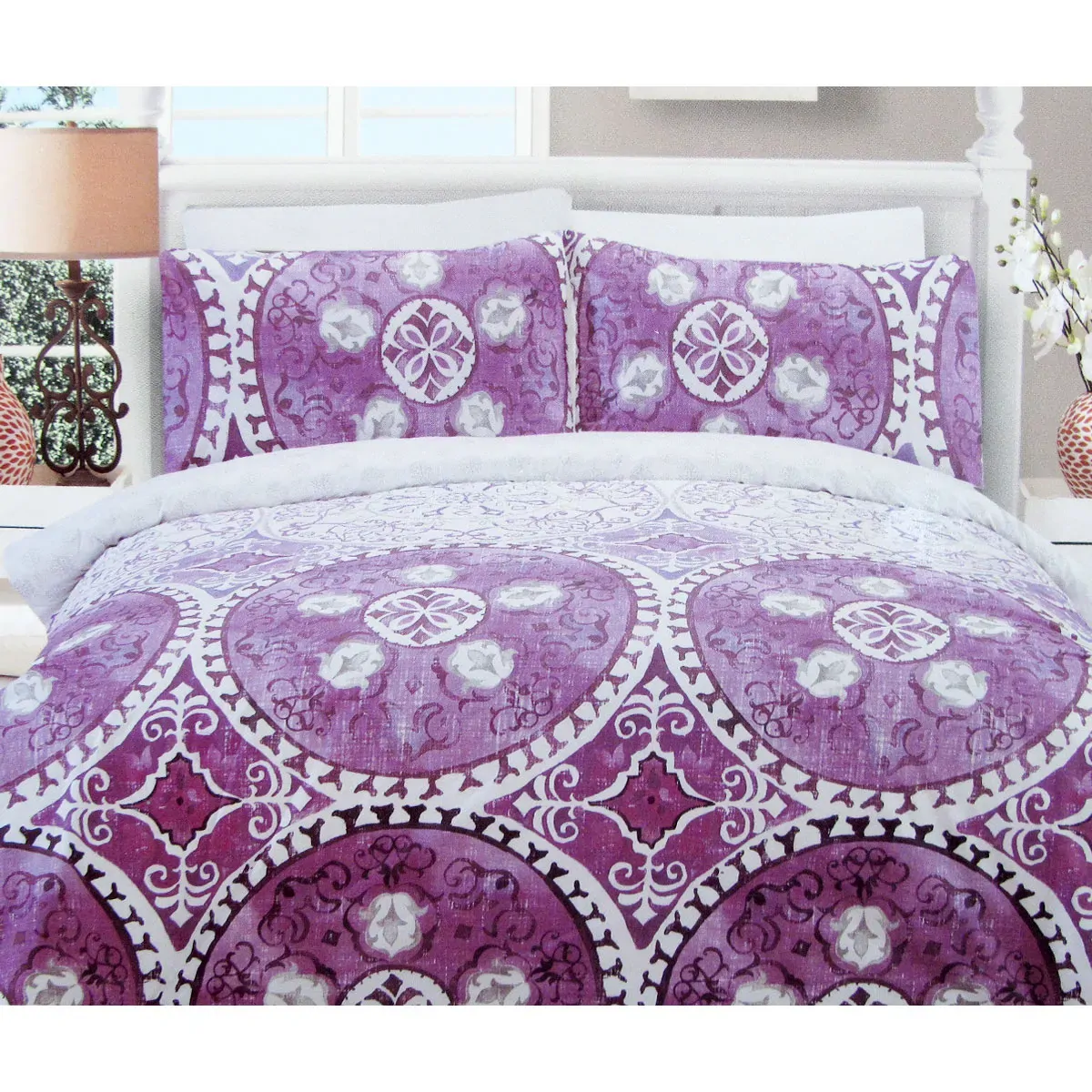 225TC Kasbah Mandala Cotton Rich Easy Care Quilt Cover Set Queen 225TC Kasbah Mandala Cotton Rich Easy Care Quilt Cover Set Queen