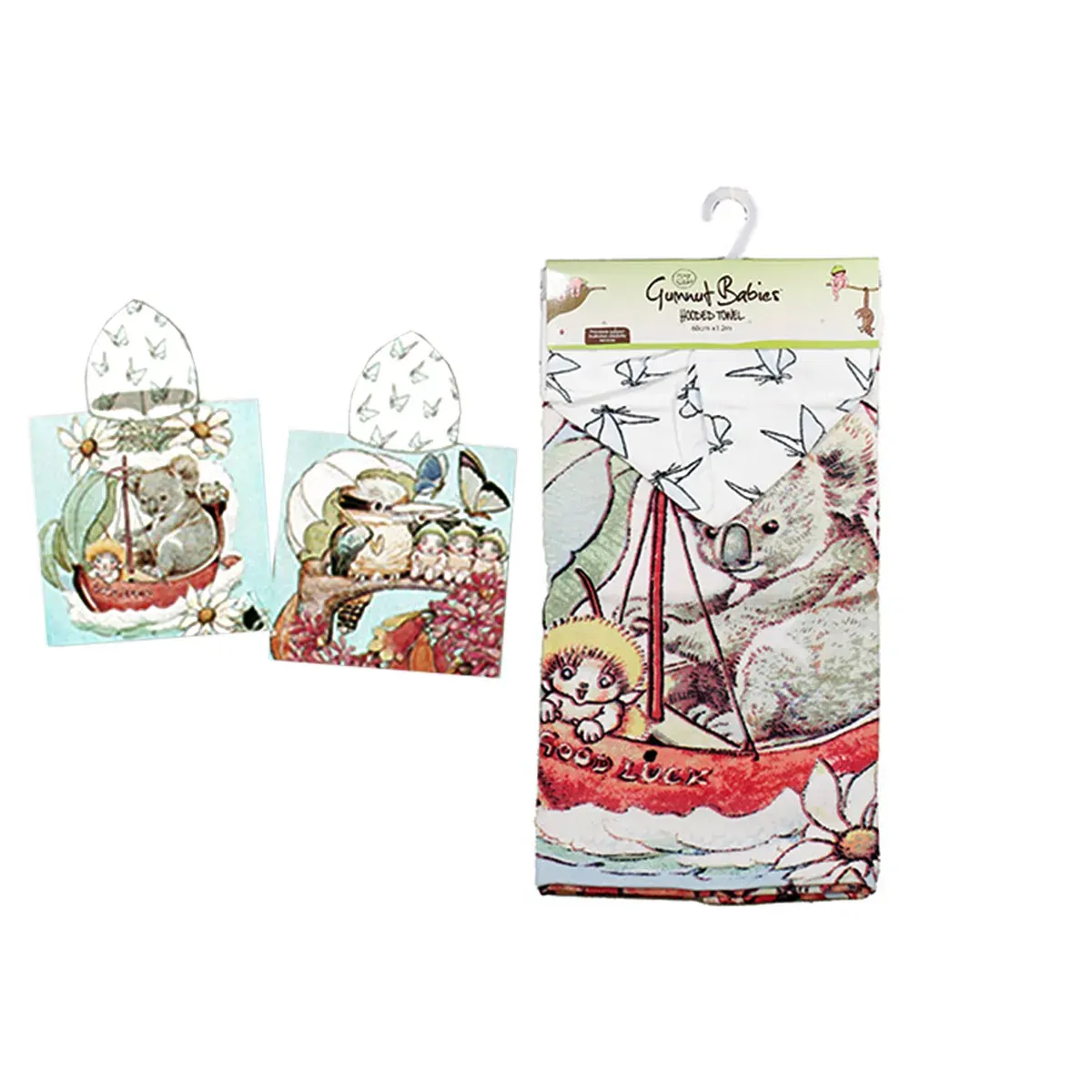 Gumnut Babies Cotton Hooded Licensed Towel 60 x 120 cm Gumnut Babies Cotton Hooded Licensed Towel 60 x 120 cm