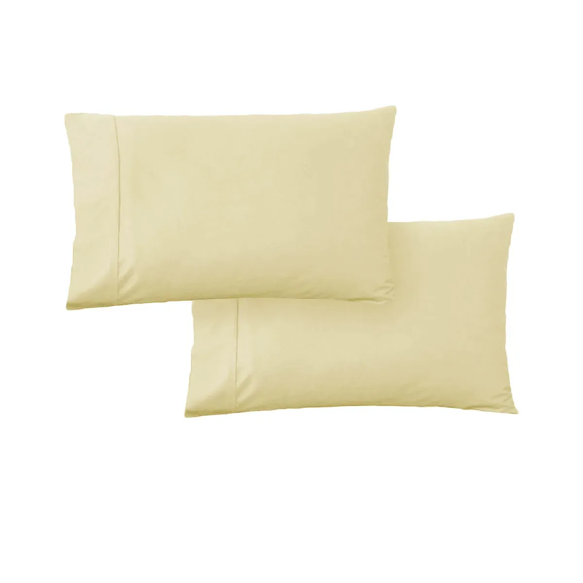 420TC Pair of Wrinkle Free No Flap Queen Pillowcases Pale Gold 420TC Pair of Wrinkle Free No Flap Queen Pillowcases Pale Gold