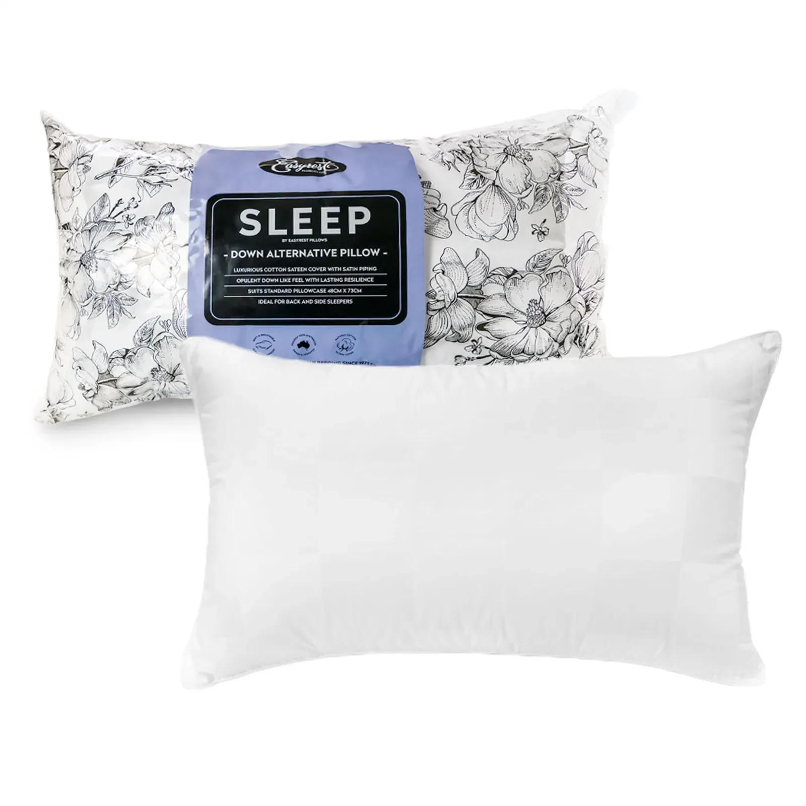 Easyrest Sleep Down Alternative Standard Pillow Suits Back Sleeper Easyrest Sleep Down Alternative Standard Pillow Suits Back Sleeper