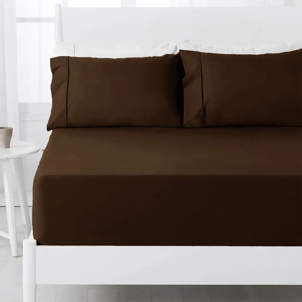 Hotel Living 250TC Chocolate Cotton Rich Combo Set Queen 38cm Hotel Living 250TC Chocolate Cotton Rich Combo Set Queen 38cm
