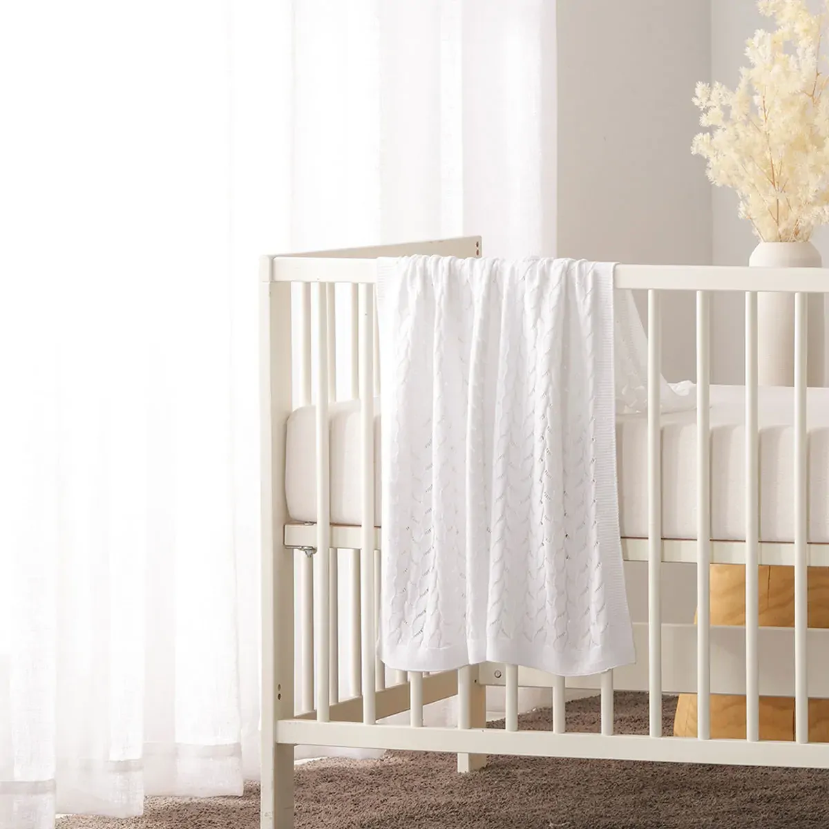 Little Gem Lyla Grey Cotton Baby Blanket 75 x 100 cm Little Gem Lyla Grey Cotton Baby Blanket 75 x 100 cm