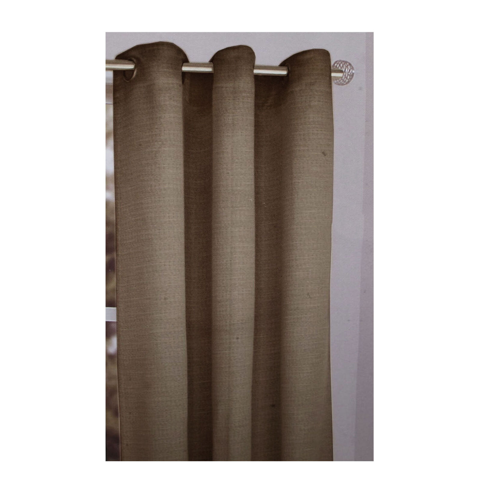 One Piece of Sienna Eyelet Curtain 120 x 213cm Walnut One Piece of Sienna Eyelet Curtain 120 x 213cm Walnut