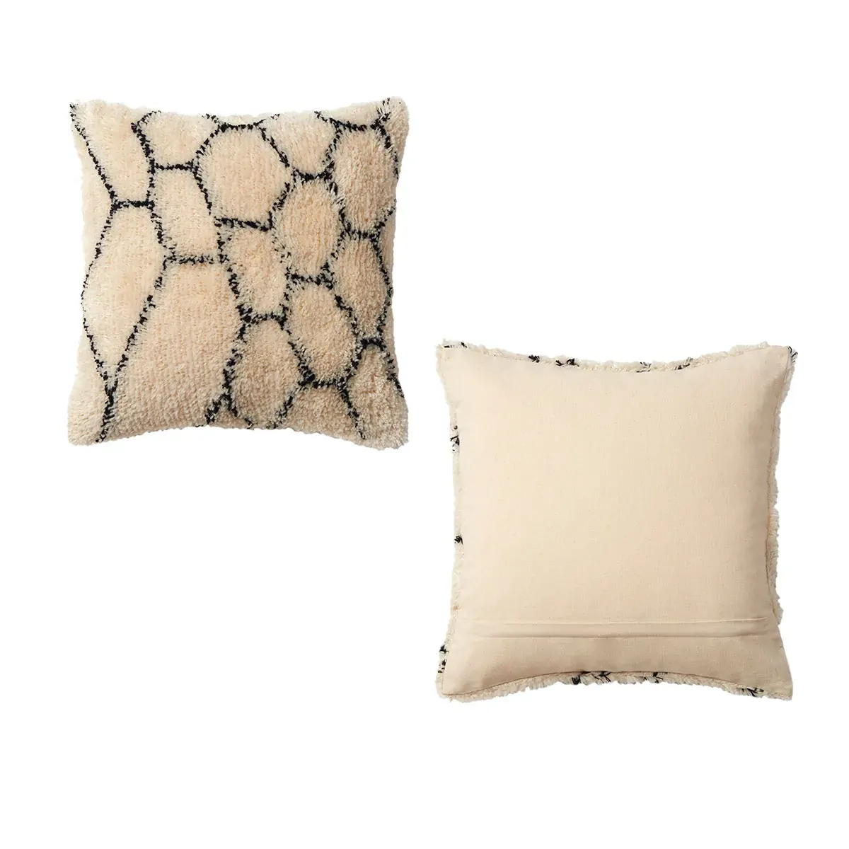 Accessorize Alba Natural Black Filled Square Cushion Accessorize Alba Natural Black Filled Square Cushion