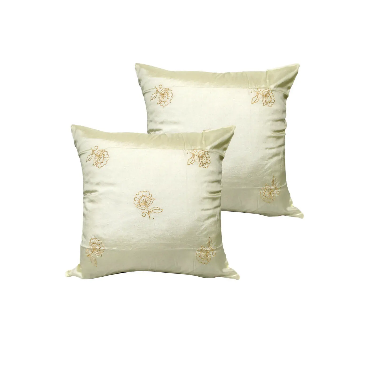 Accessorize Set of 2 Tiarni Embroidery Faux Silk Square Cushion Covers Accessorize Set of 2 Tiarni Embroidery Faux Silk Square Cushion Covers