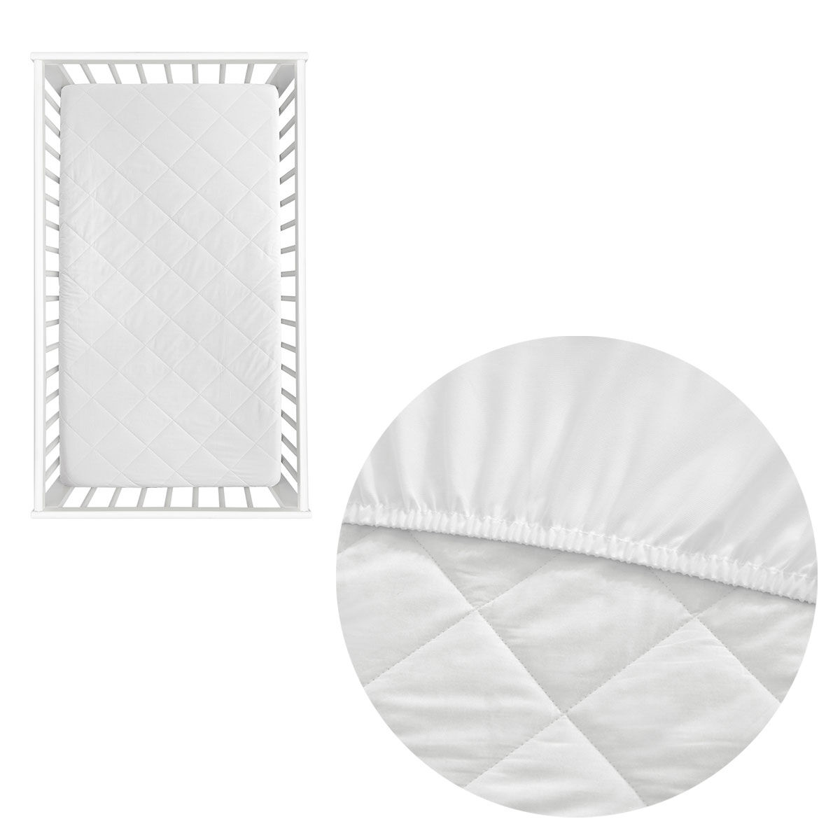 Little Gem 100% Cotton Cot Mattress Protector Little Gem 100% Cotton Cot Mattress Protector