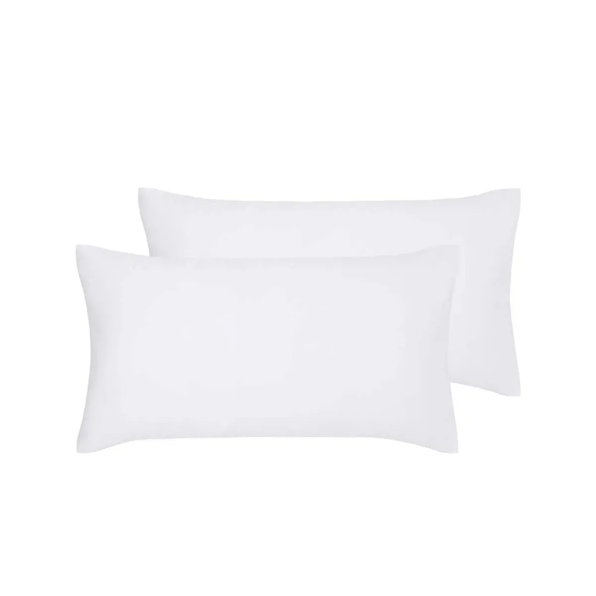 Pair of White Hotel Deluxe Cotton King Pillowcases 50cm x 90cm Pair of White Hotel Deluxe Cotton King Pillowcases 50cm x 90cm