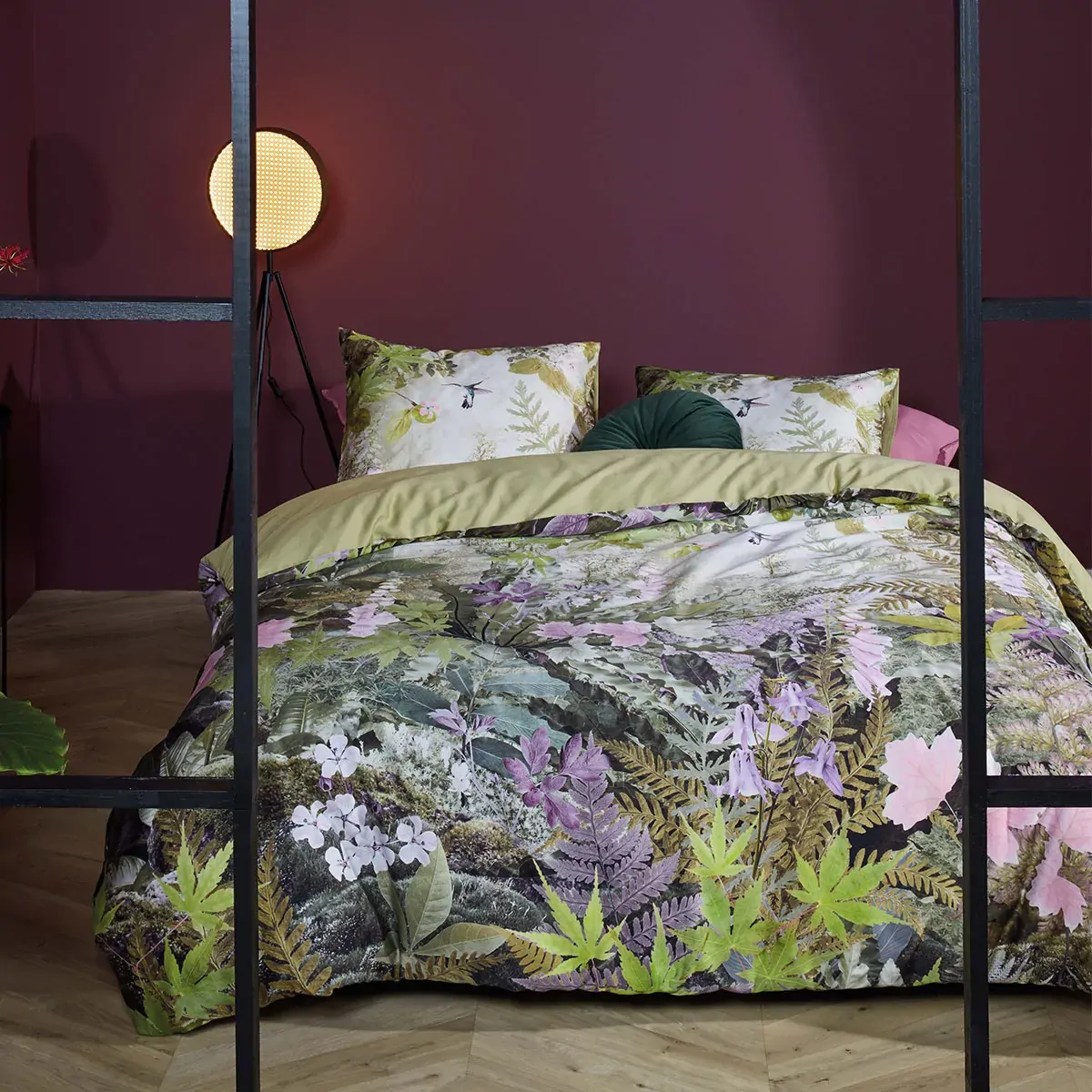 Charming Green Cotton Sateen Quilt Cover Set King Charming Green Cotton Sateen Quilt Cover Set King