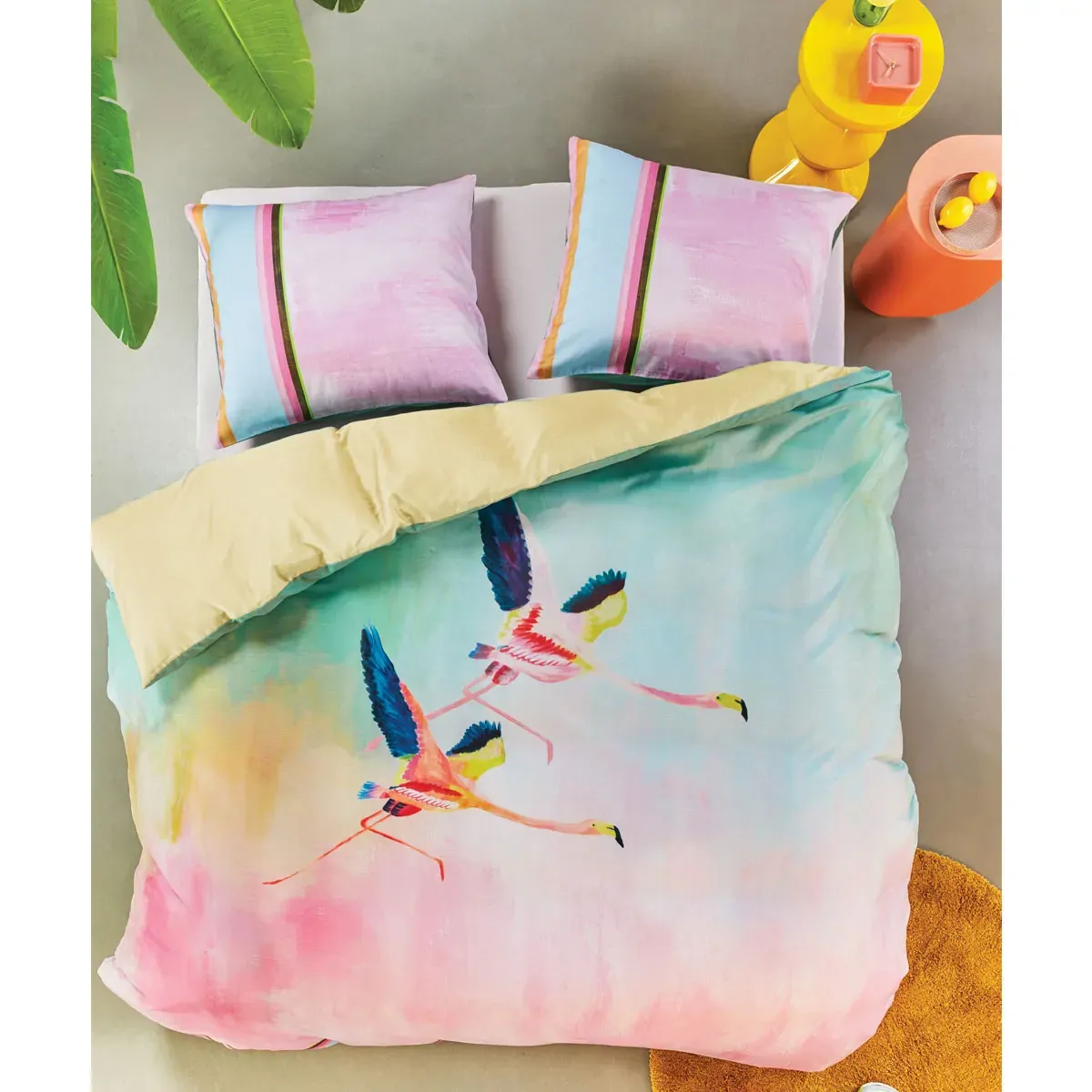Oilily Colourful Birds Multi Cotton Sateen Quilt Cover Set King Oilily Colourful Birds Multi Cotton Sateen Quilt Cover Set King