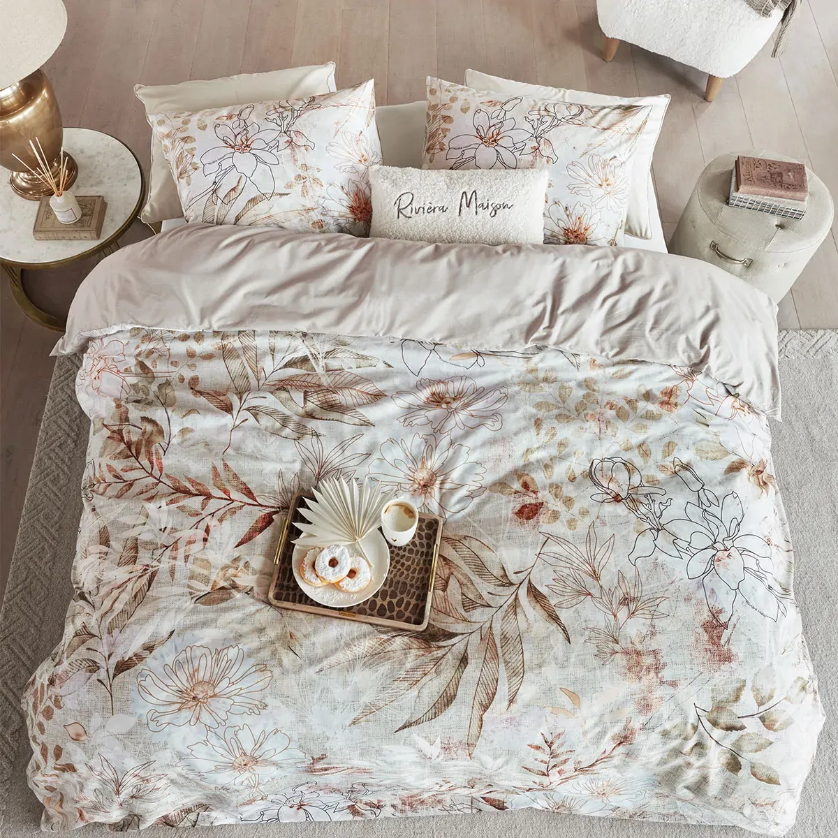 Riviera Maison Everlasting Natural Cotton Quilt Cover Set King Riviera Maison Everlasting Natural Cotton Quilt Cover Set King