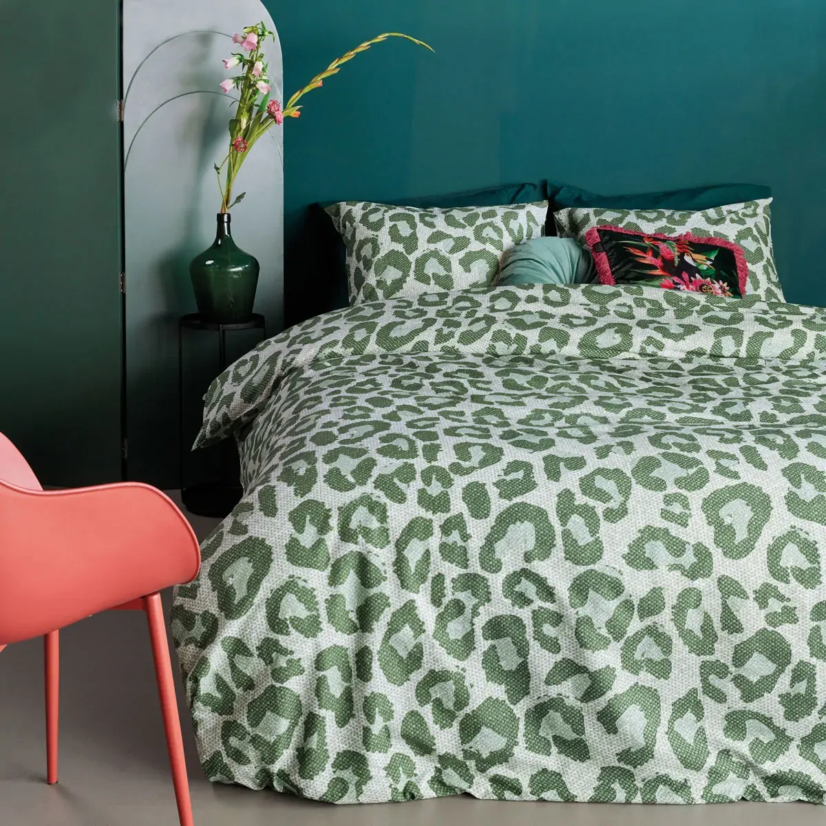 Fabrice Green Cotton Quilt Cover Set King Fabrice Green Cotton Quilt Cover Set King
