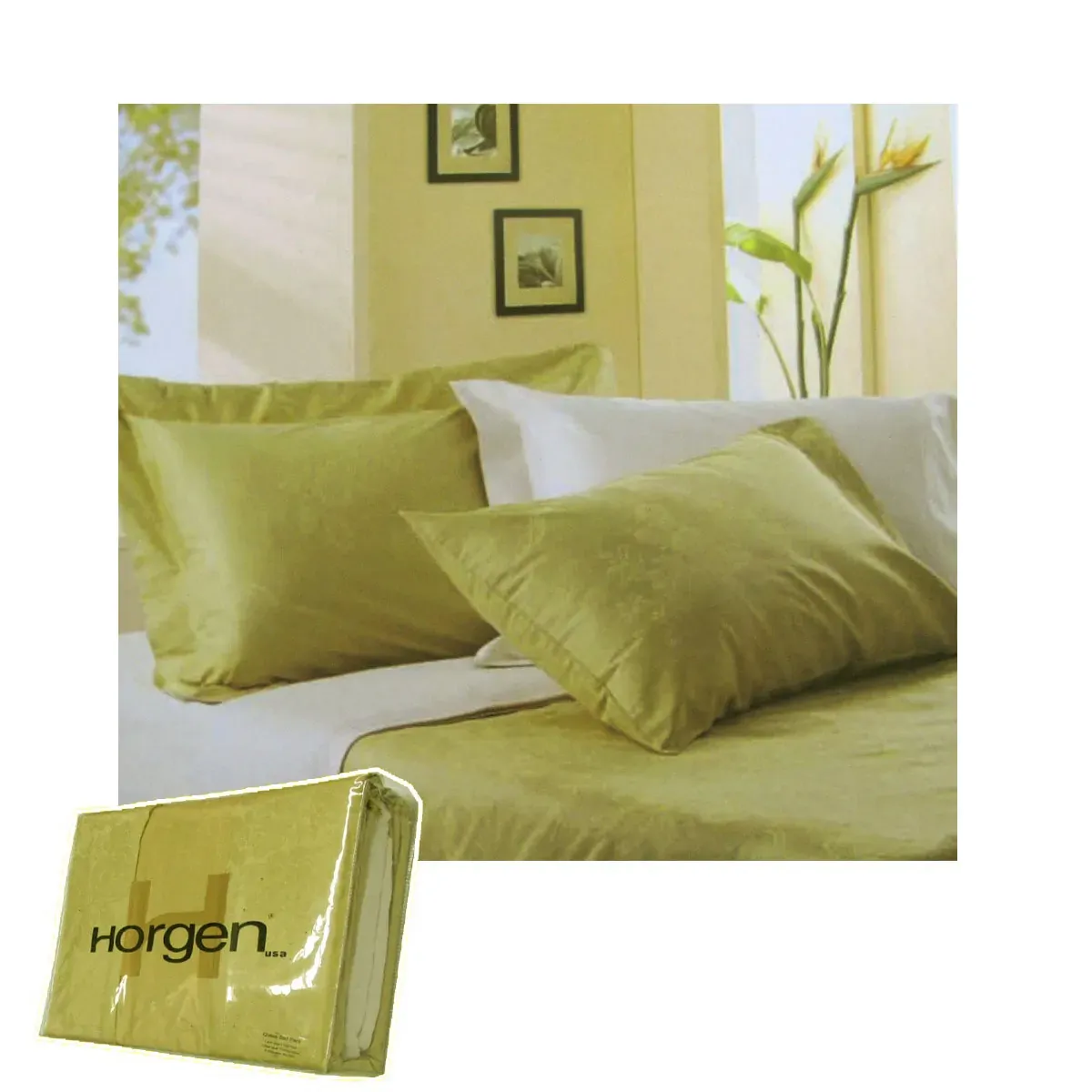 410TC Horgen Vinelet Green Bed Pack King 410TC Horgen Vinelet Green Bed Pack King