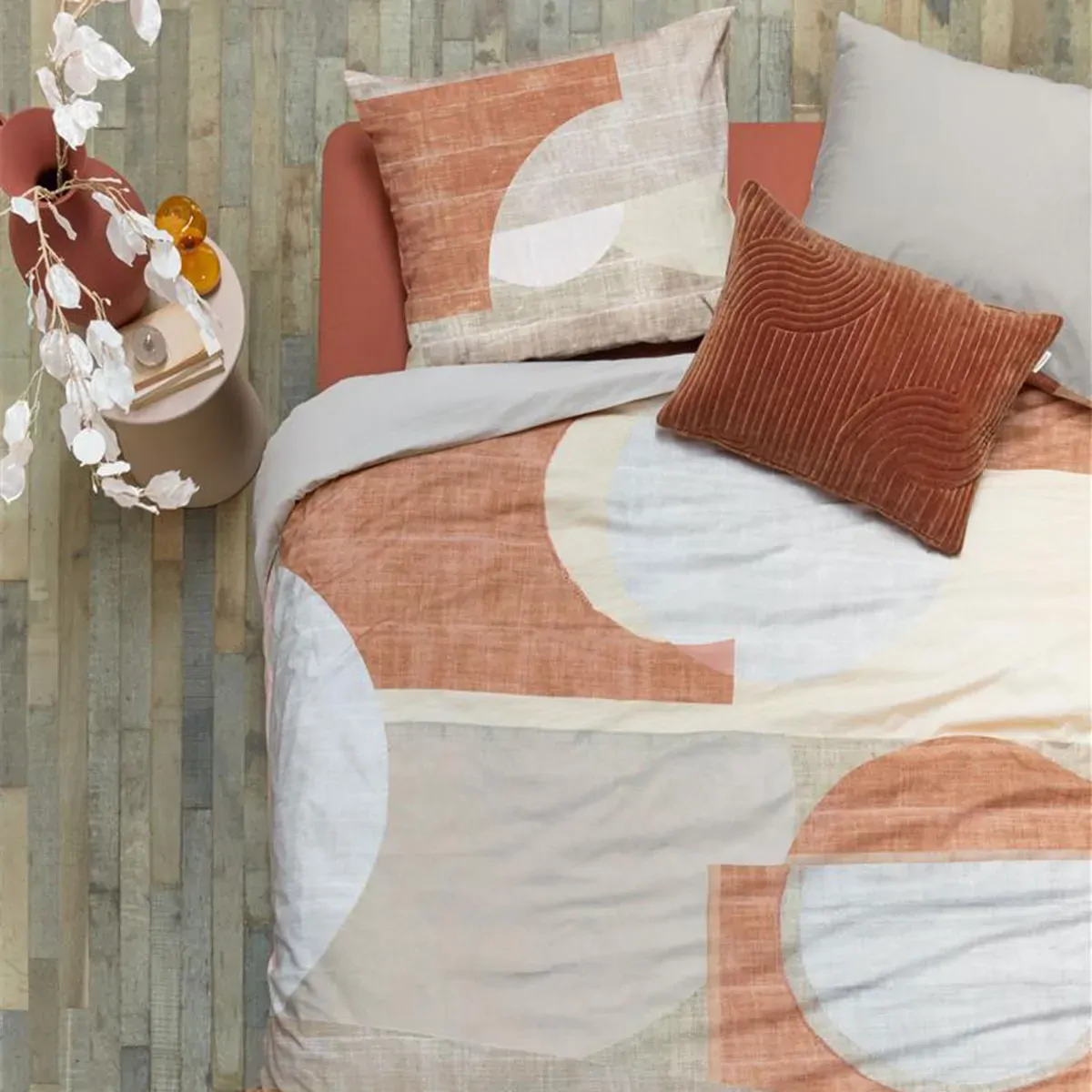 Pale Colouring Natural Cotton Quilt Cover Set King Pale Colouring Natural Cotton Quilt Cover Set King