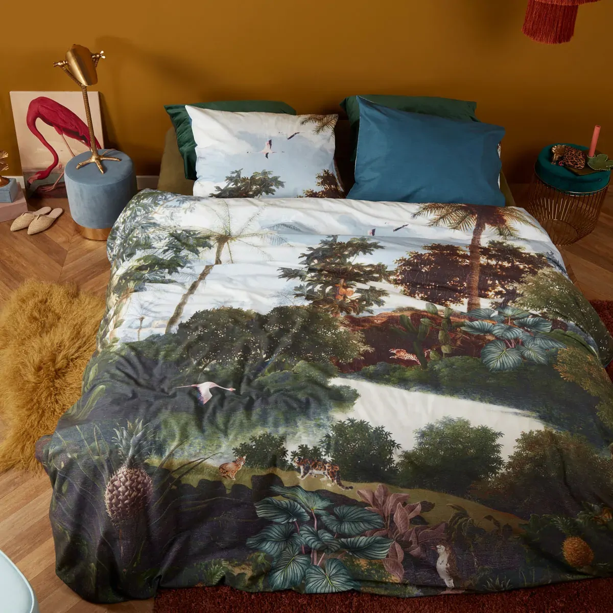 Voyage Green Cotton Quilt Cover Set King Voyage Green Cotton Quilt Cover Set King