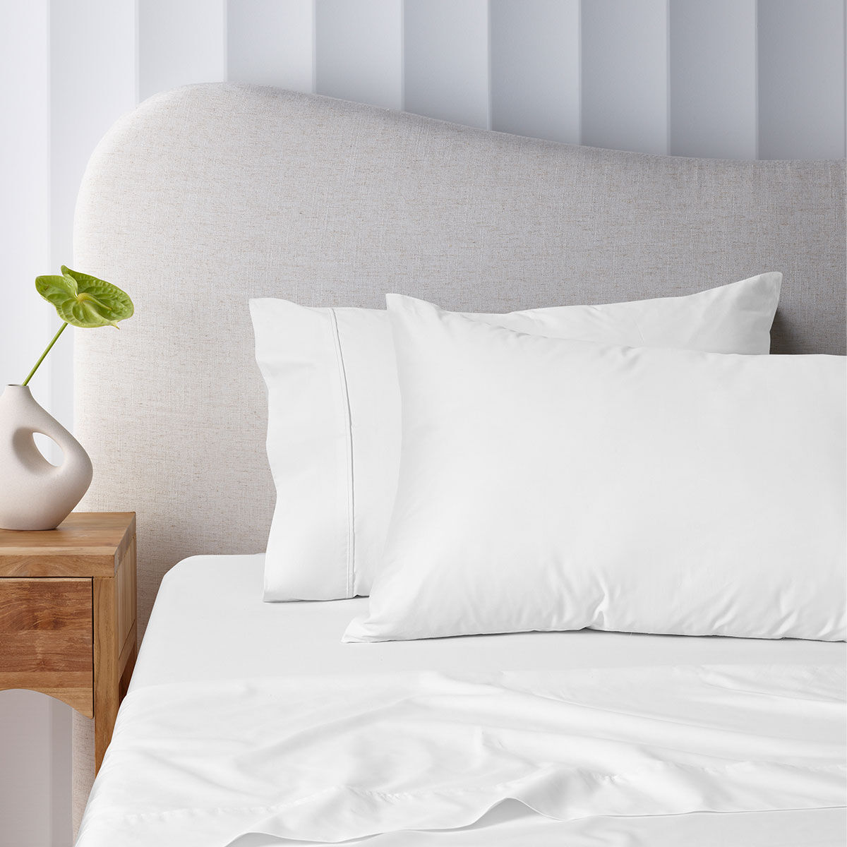 Accessorize 400TC Stone Bamboo Cotton Sheet Set 40cm Wall Single Accessorize 400TC Stone Bamboo Cotton Sheet Set 40cm Wall Single