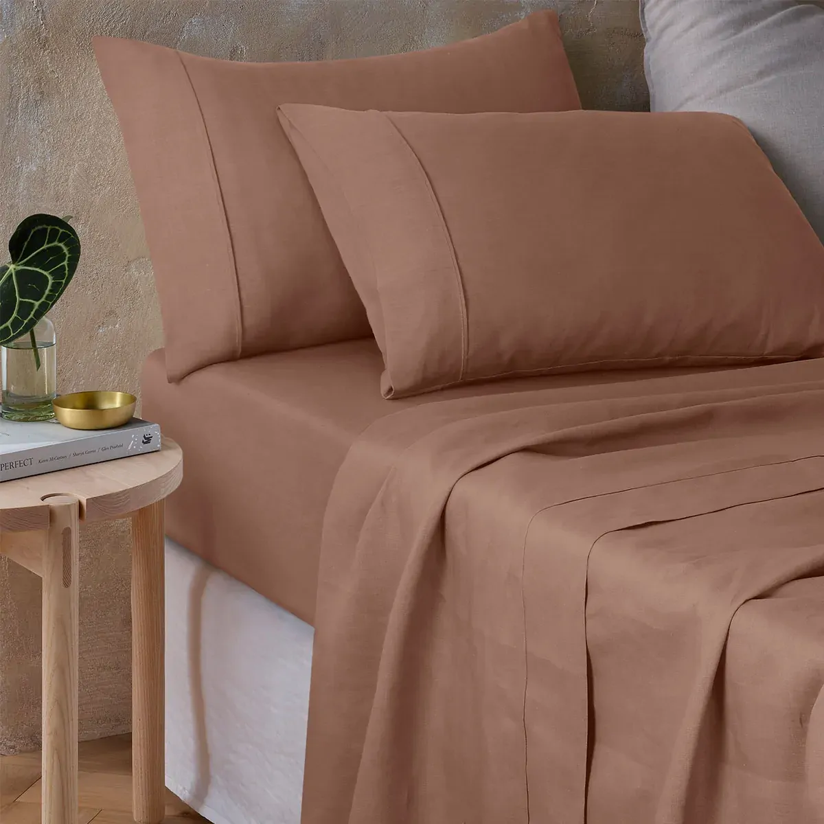 Vintage Design Homewares Hazelnut 100% Hemp Sheet Set King Vintage Design Homewares Hazelnut 100% Hemp Sheet Set King