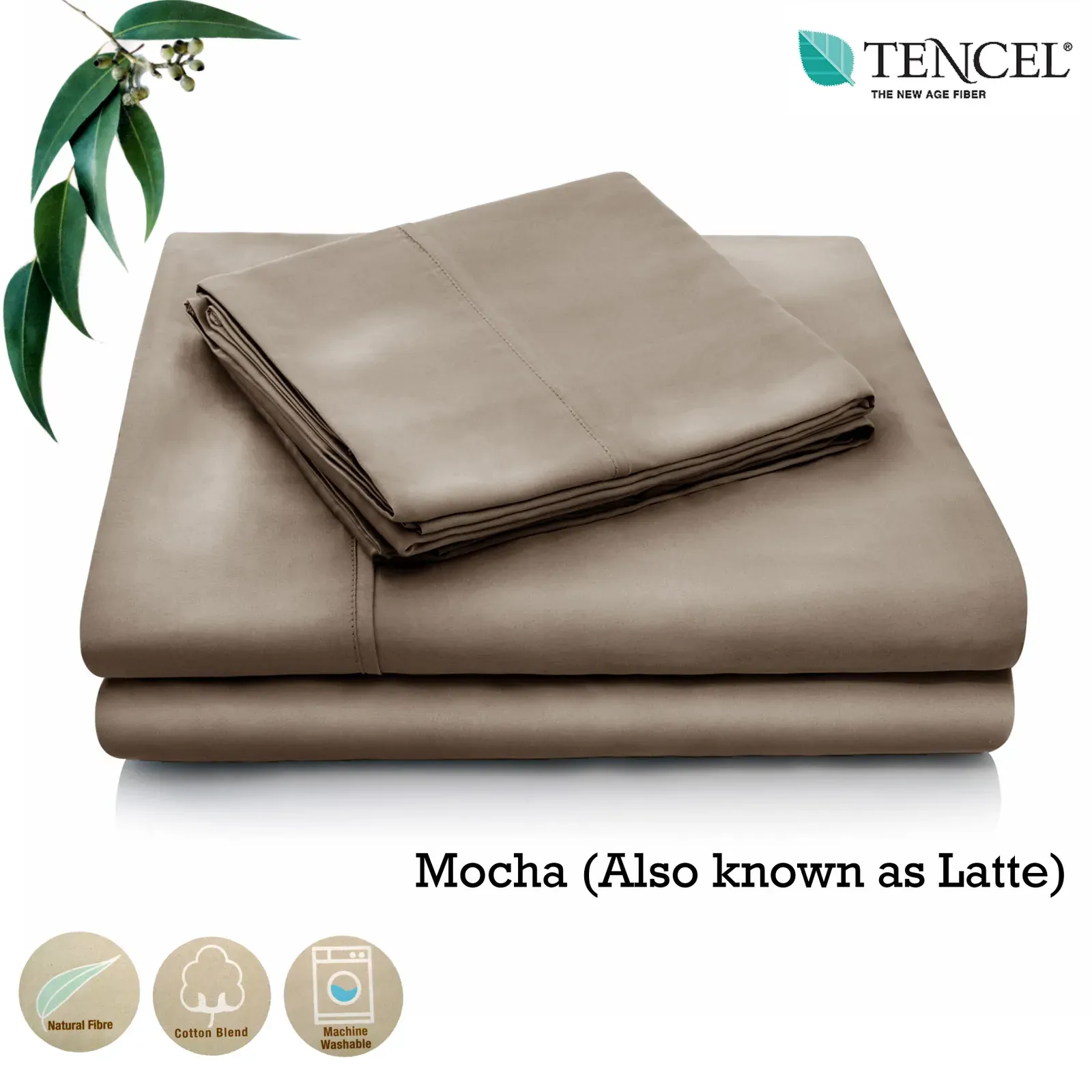 Accessorize Tencel Cotton Blend Sheet Set Cream (Also Known as Stone) Single Accessorize Tencel Cotton Blend Sheet Set Cream (Also Known as Stone) Single