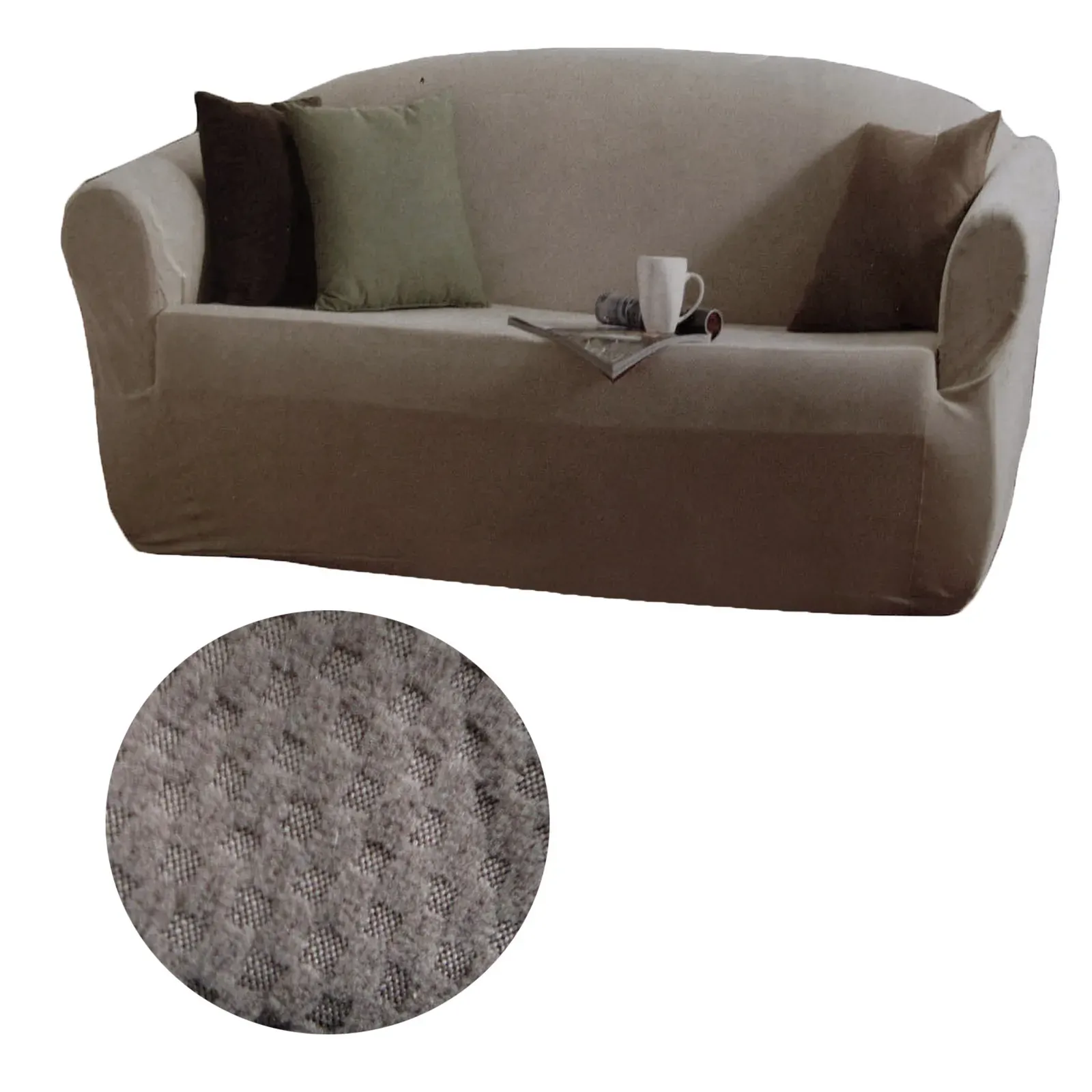IDC Homewares Stretch Fit Couch Sofa Cover Taupe 2 Seater 147 x 185 cm IDC Homewares Stretch Fit Couch Sofa Cover Taupe 2 Seater 147 x 185 cm