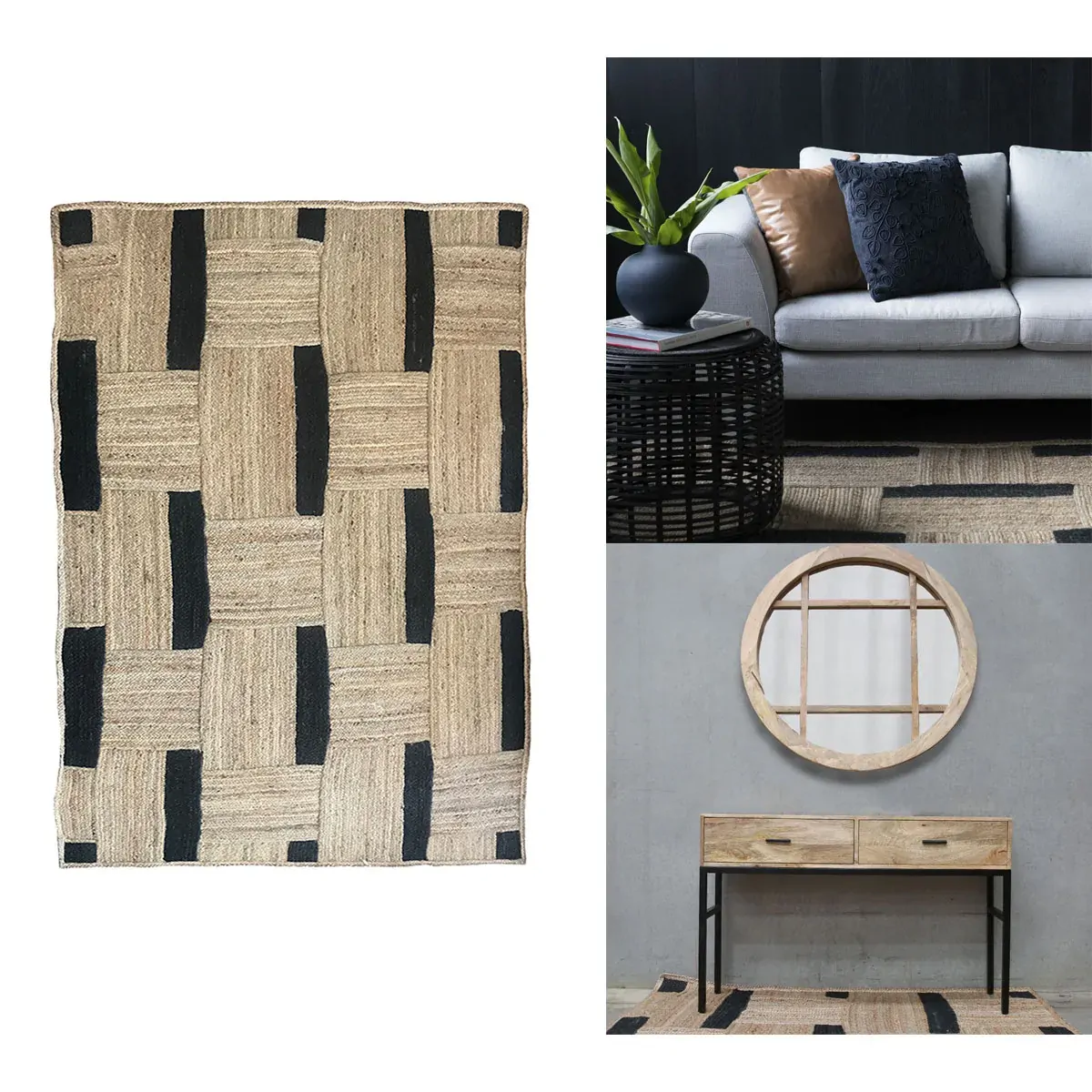 J Elliot Home Maisy Jute Floor Rug 160 x 230cm J Elliot Home Maisy Jute Floor Rug 160 x 230cm