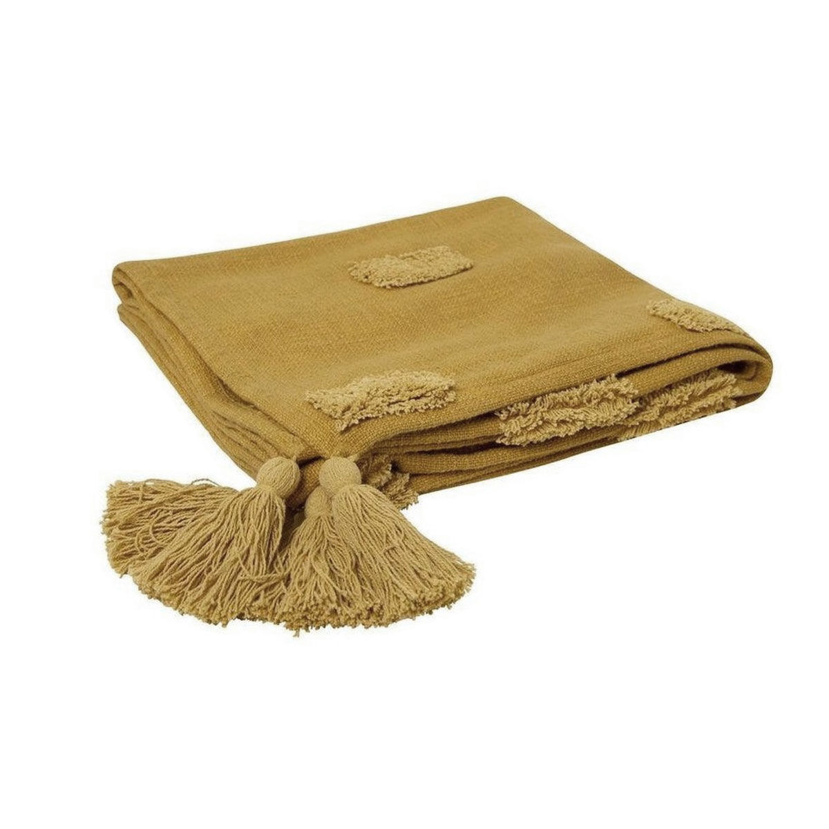 J Elliot Home Quinn 100% Cotton Textured Throw 130 x 160 cm Ochre & Jojoba J Elliot Home Quinn 100% Cotton Textured Throw 130 x 160 cm Ochre & Jojoba
