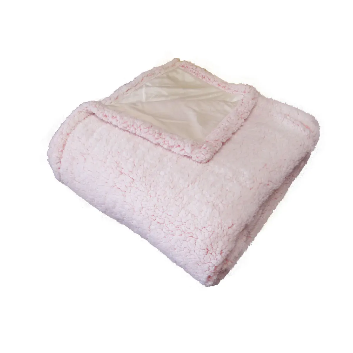 IDC Homewares Sofie Sherpa Fleece Throw Rug Pink IDC Homewares Sofie Sherpa Fleece Throw Rug Pink