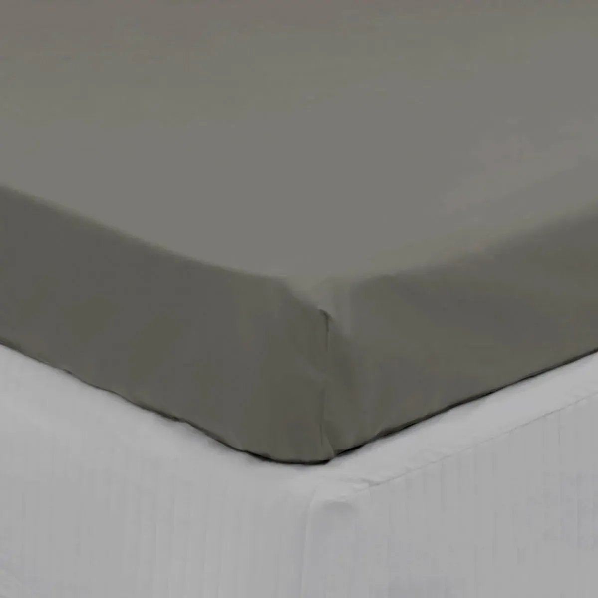 300TC Cotton Fitted Sheet Long Single Size Charcoal 300TC Cotton Fitted Sheet Long Single Size Charcoal