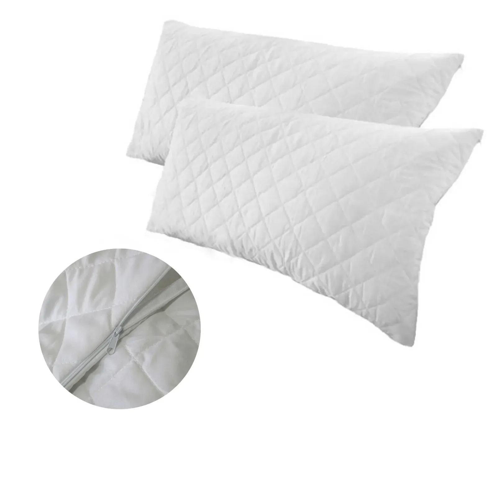 Essentially Home Living Twin Pack Quilted Standard Pillow Protectors Essentially Home Living Twin Pack Quilted Standard Pillow Protectors