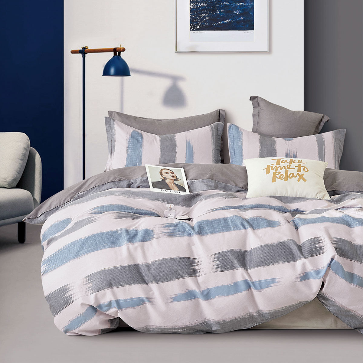Ardor 250TC Sea Breeze Cotton Sateen Quilt Cover Set Queen Ardor 250TC Sea Breeze Cotton Sateen Quilt Cover Set Queen