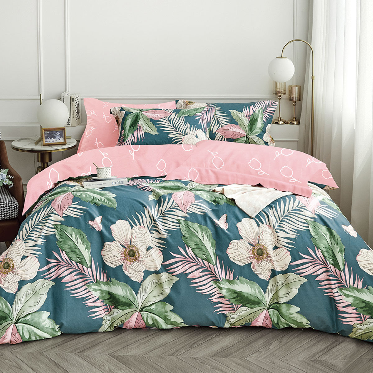 250TC Tiki Tropical Cotton Sateen Quilt Cover Set Queen 250TC Tiki Tropical Cotton Sateen Quilt Cover Set Queen