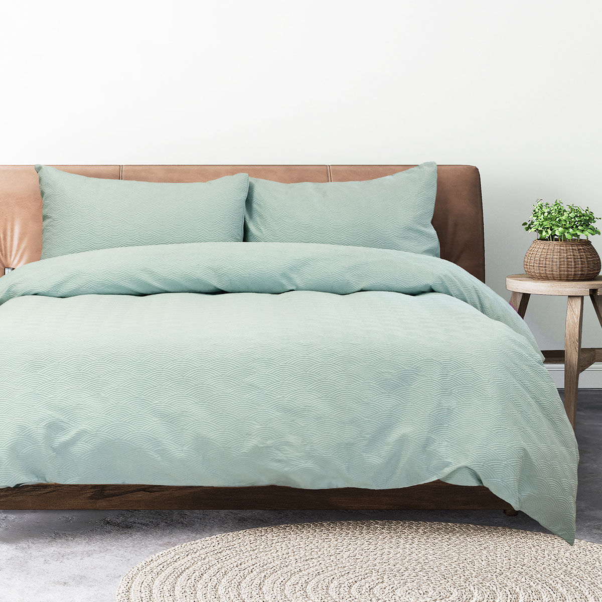 Ardor Everly Eucalyptus Soft Embossed Quilt Cover Set Queen Ardor Everly Eucalyptus Soft Embossed Quilt Cover Set Queen