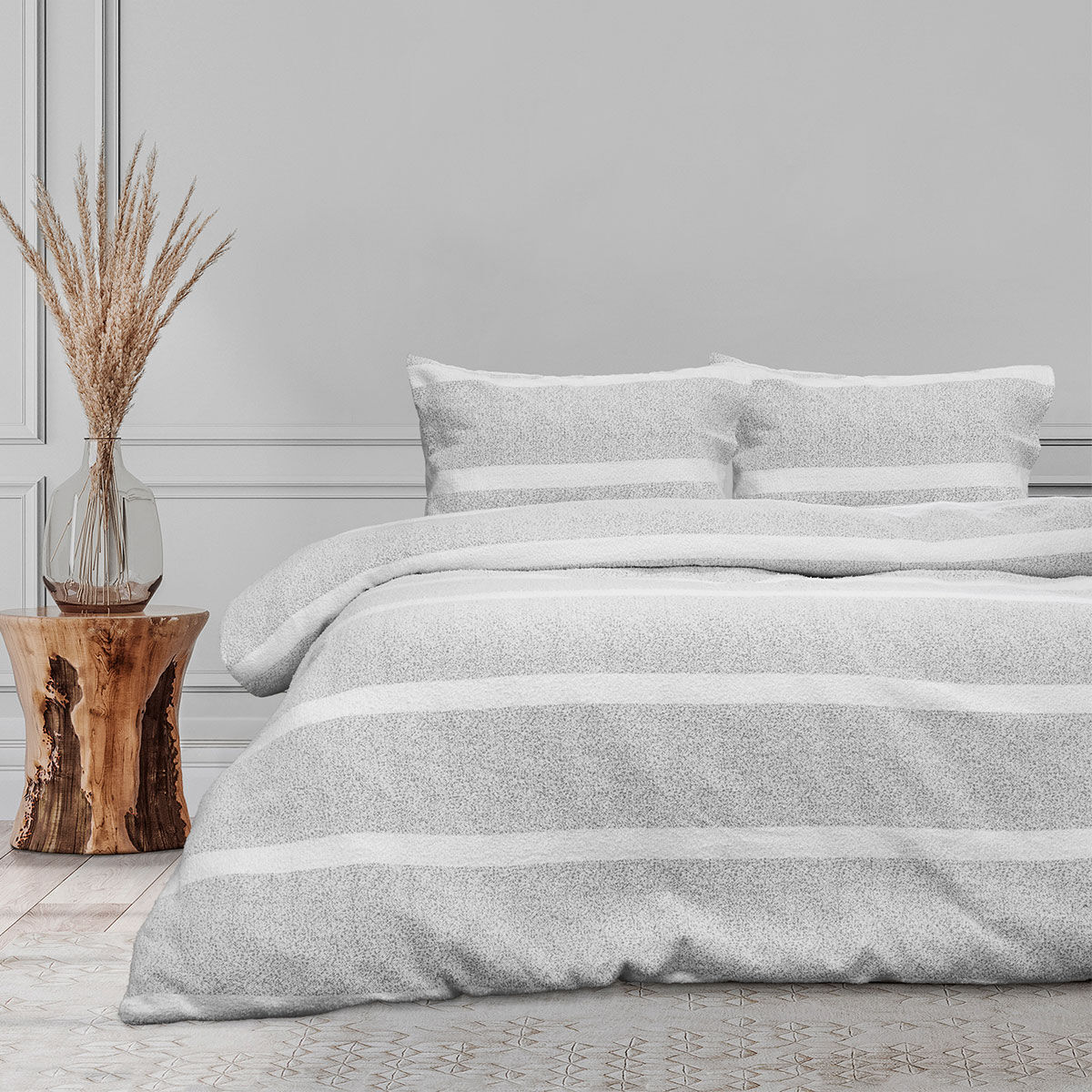 Ardor Liam Chenille Textured Grey Quilt Cover Set King Ardor Liam Chenille Textured Grey Quilt Cover Set King