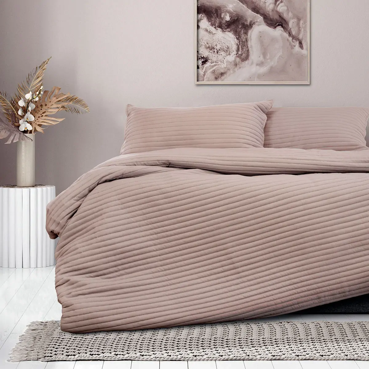 Ardor London Bark Embossed Quilt Cover Set King Ardor London Bark Embossed Quilt Cover Set King