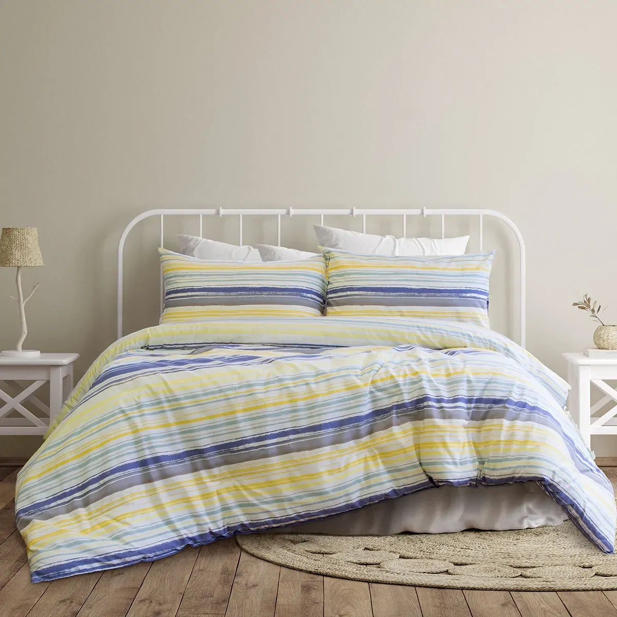 Ardor Milford Seafoam Polyester Cotton Quilt Cover Set King Ardor Milford Seafoam Polyester Cotton Quilt Cover Set King