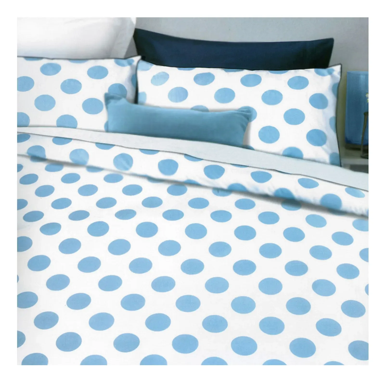 Spot Blue Quilt Cover Set King Spot Blue Quilt Cover Set King
