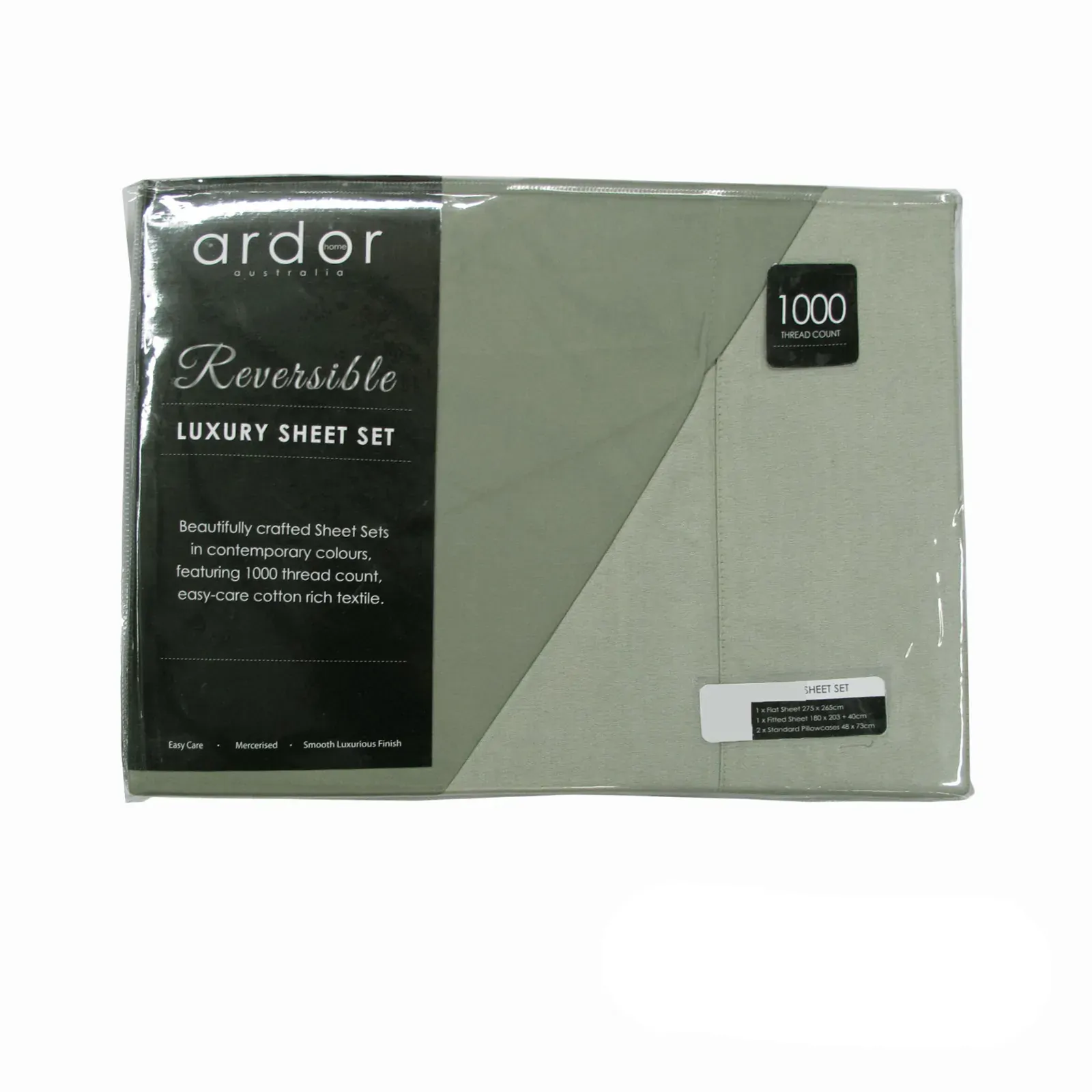 Ardor 1000TC Cotton Rich Reversible Sheet Set Taupe KING Ardor 1000TC Cotton Rich Reversible Sheet Set Taupe KING