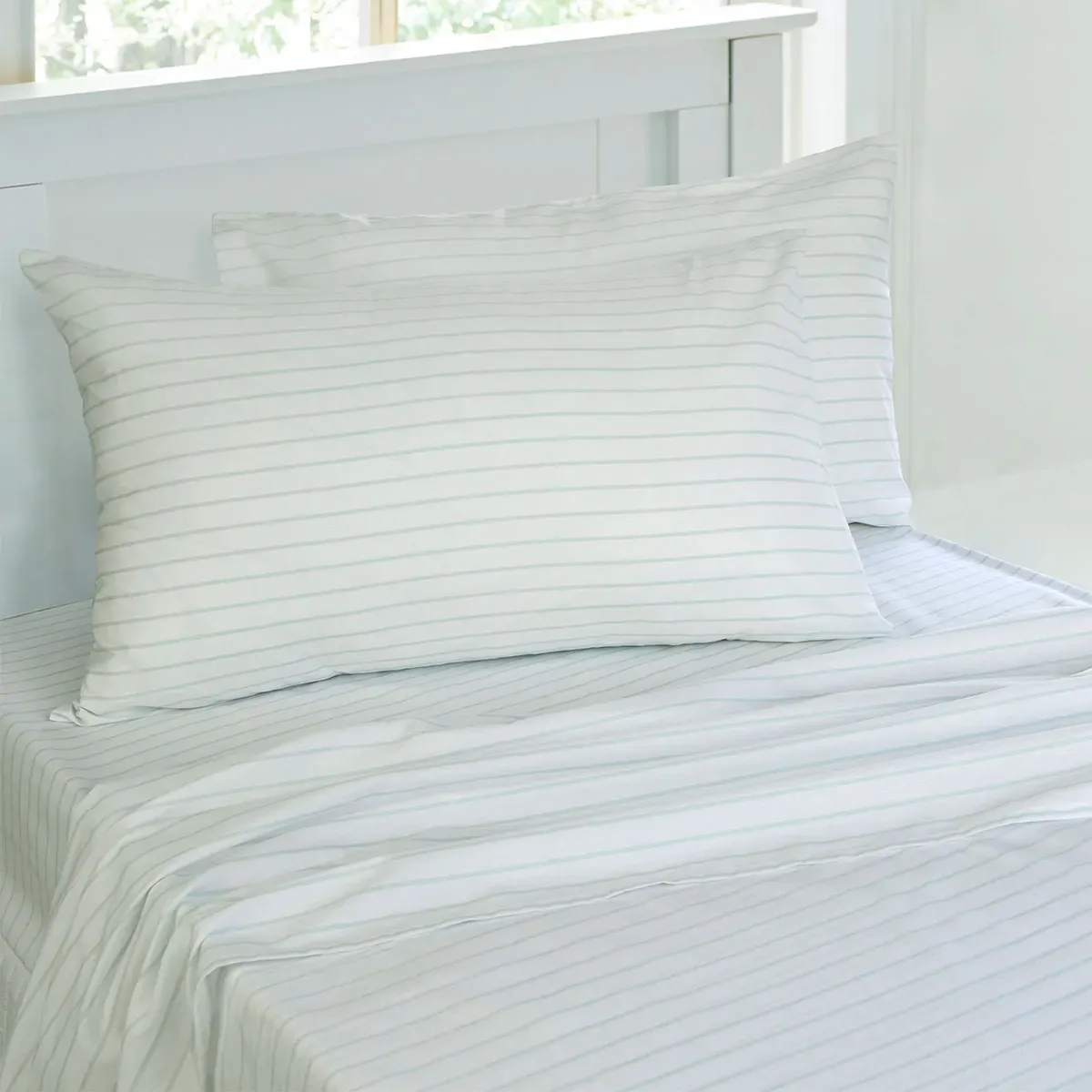 Jelly Bean Kids Striped Sheet Set Chambray Single Jelly Bean Kids Striped Sheet Set Chambray Single