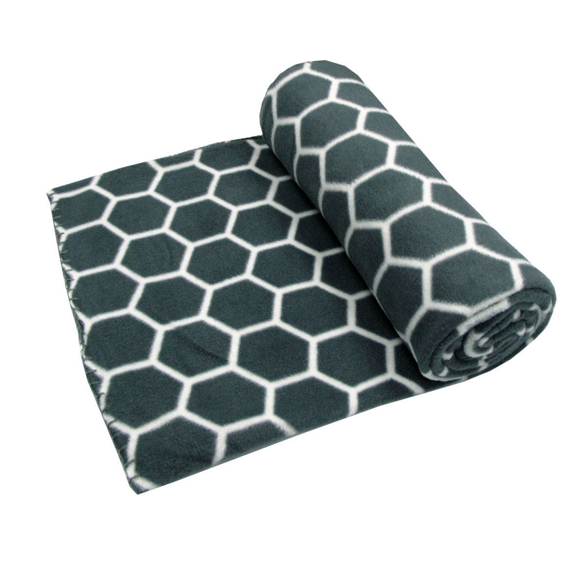 Aerial Printed Fleece Throw Rug 130 x 150 cm Charcoal Honeycomb Aerial Printed Fleece Throw Rug 130 x 150 cm Charcoal Honeycomb